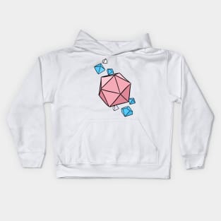 Trans Pride Colors Dice Kids Hoodie